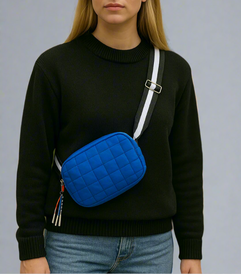 Quilted Plaid Crossbody Waist Bag by Bennu