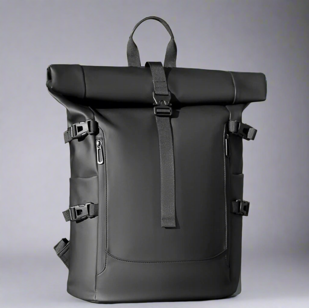 PU recycled leather backpack by bennu