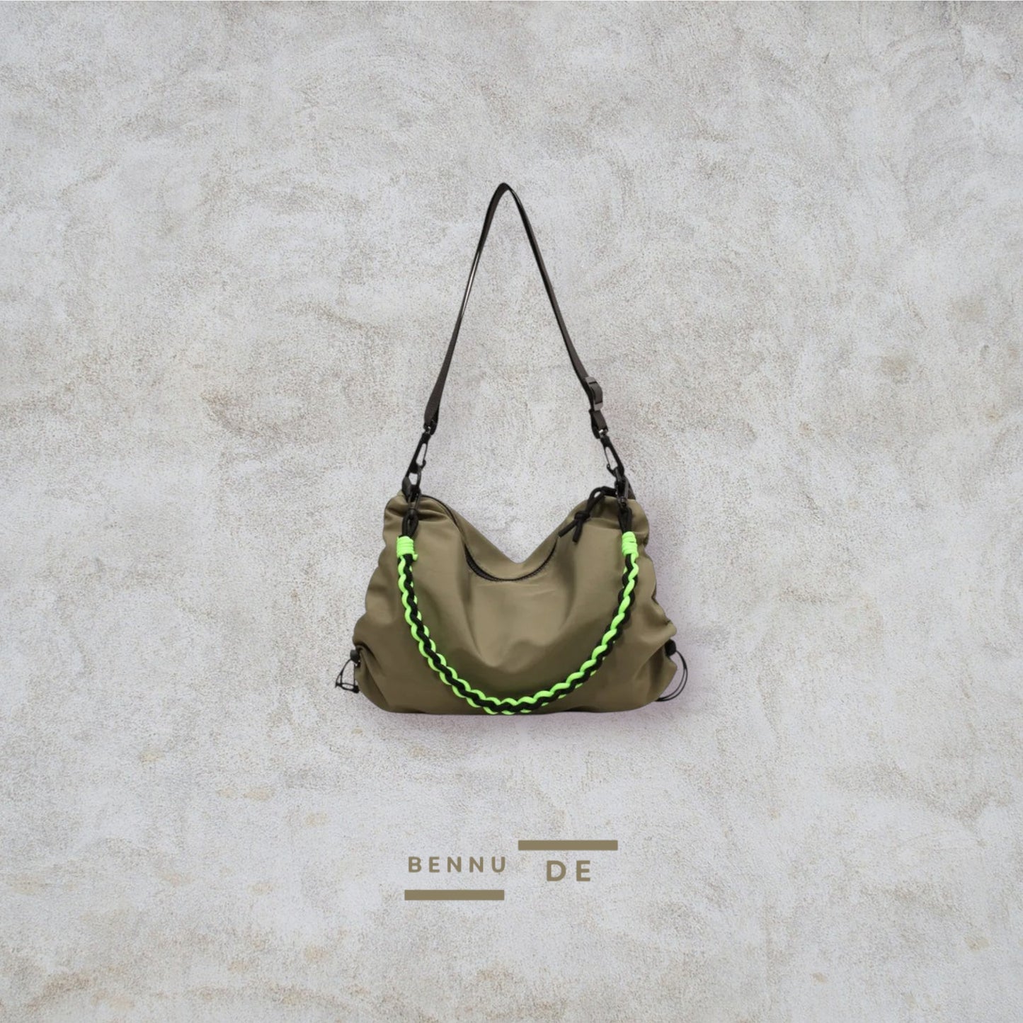 Crossbody bag with custom colourful strap by Bennu