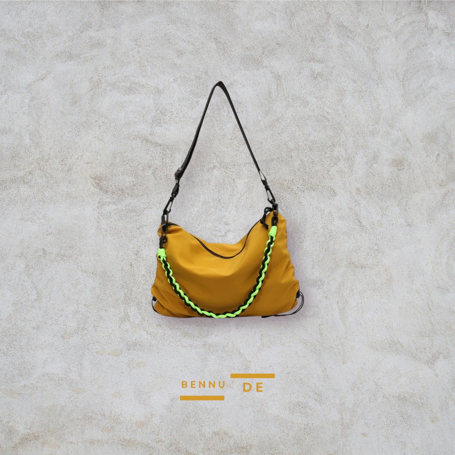 Crossbody bag with custom colourful strap by Bennu