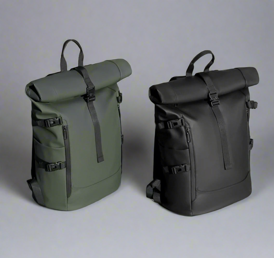 PU recycled leather backpack by bennu