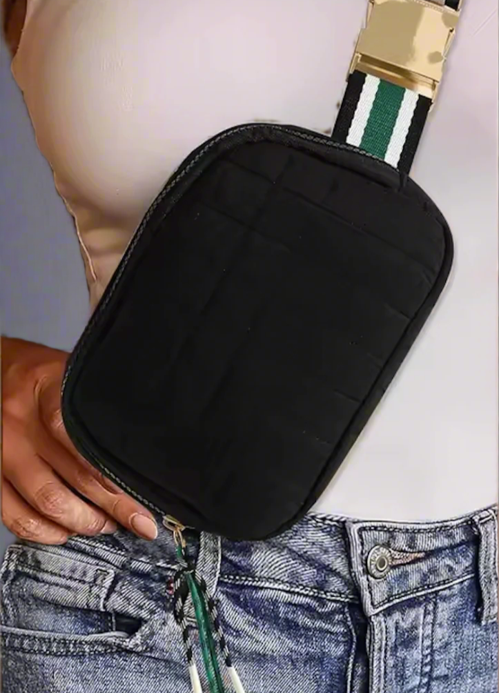 Quilted Plaid Crossbody Waist Bag by Bennu