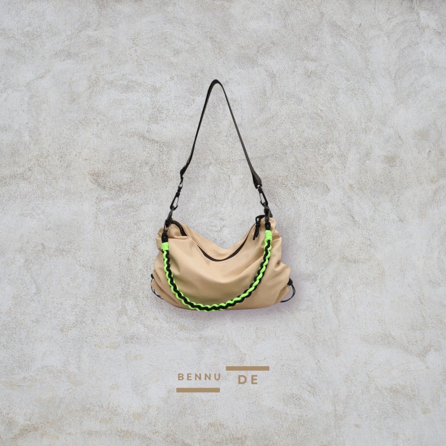 Crossbody bag with custom colourful strap by Bennu