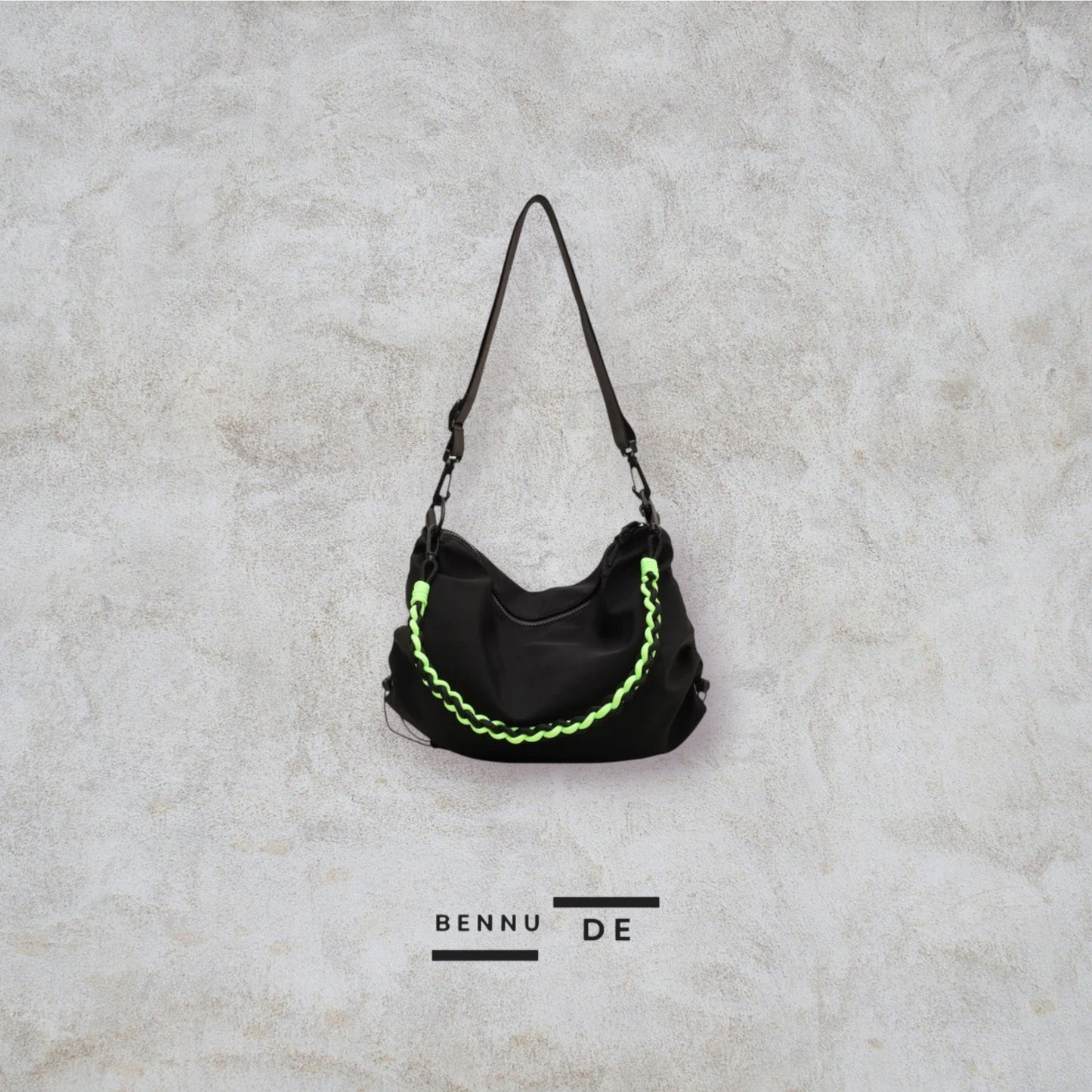Crossbody bag with custom colourful strap by Bennu