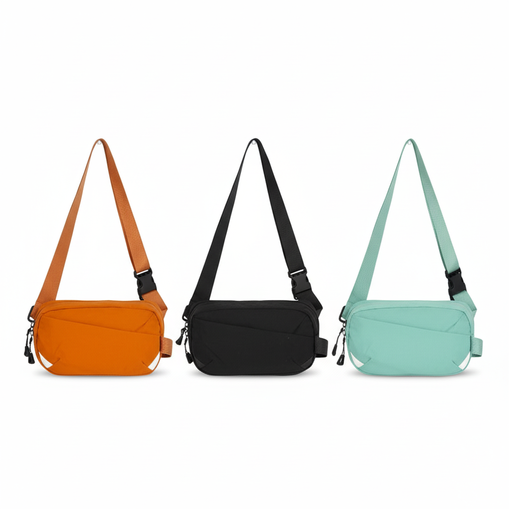 Lightweight three-layer crossbody bag by Bennu