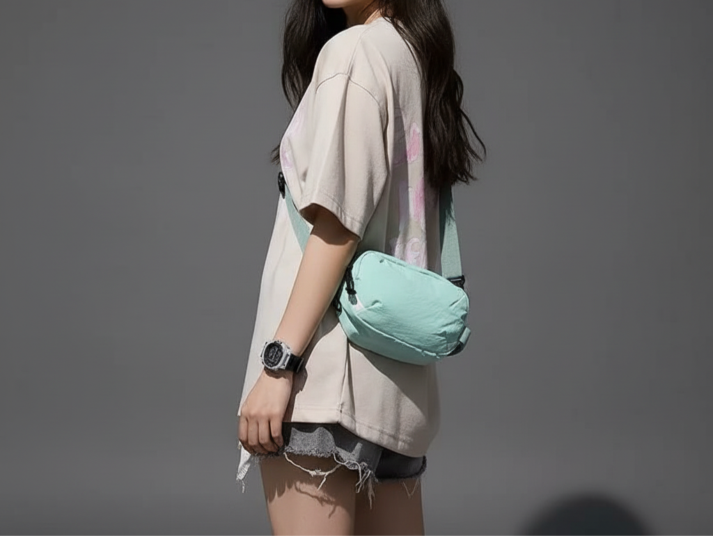 Lightweight three-layer crossbody bag by Bennu