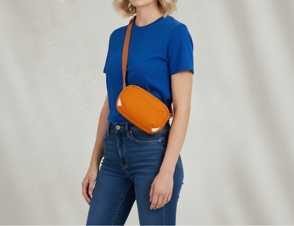 Lightweight three-layer crossbody bag by Bennu