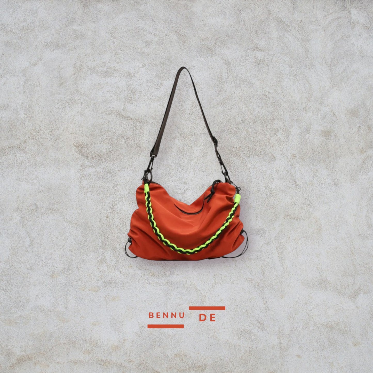 Crossbody bag with custom colourful strap by Bennu